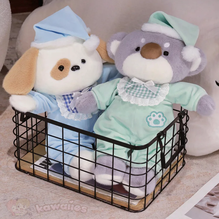 Cozy Bedtime Fox, Koala, and Dog Plushies for a Snuggly Pajama Party!